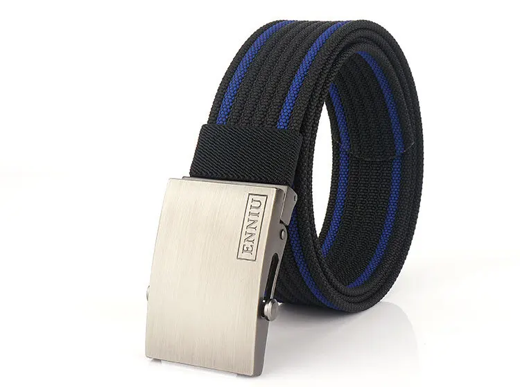 Nylon Tactical Belt For Men Metal Buckle Adjustable Belts Male Training Combat Elastic Canvas Waistband High Quality