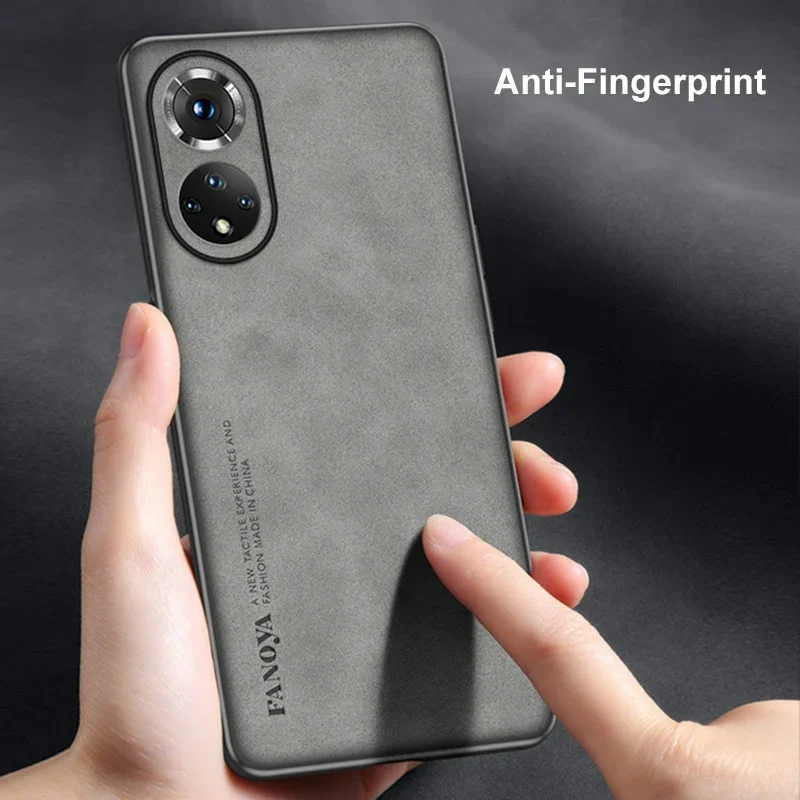 Luxury PU Leather Shockproof Phone Case - Full Protective Matte Silicone Cover