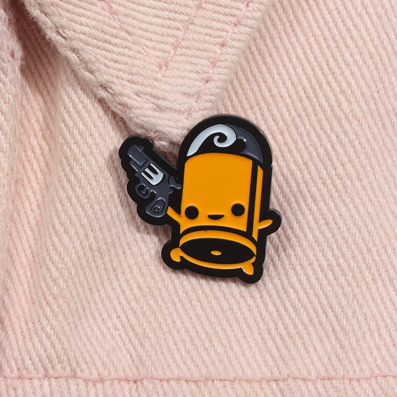 Cartoon Abenteuers piele Rollen Emaille Pins niedlichen kreativen Metall Broschen Revers Abzeichen Rucksack Kleidung Zubehör Geschenk für Freunde – Detail 4