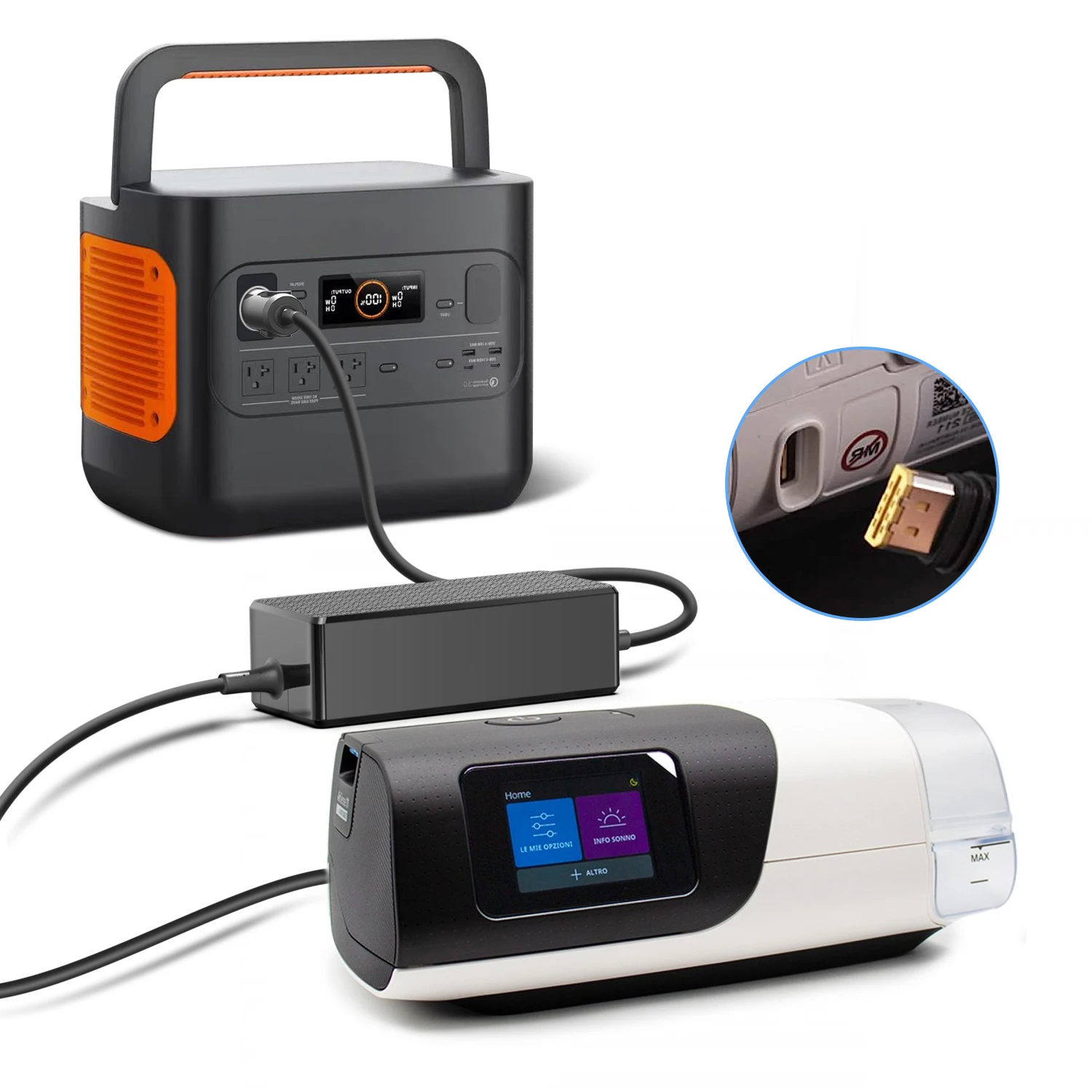 24V 2.5a 65W Auto ladegerät 12V-24V DC Adapter für Resmed Air sense 11 Autoset Elite CPAP Netzteil Resmed Air11 S11 2,71 E1399 – Detail 9