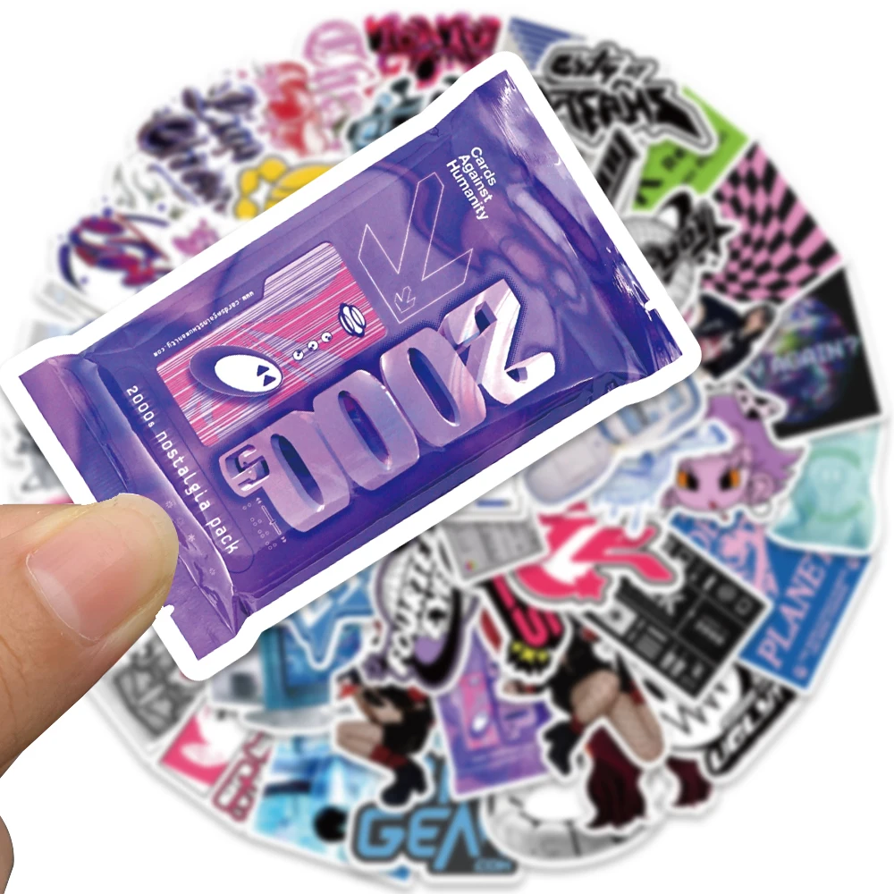 53PCS Y2K Girls VSCO 90s Harajuku Style Vintage Stickers Cute Aesthetic Decal Diary Motorcycle Laptop Scrapbook Toy Sticker 6