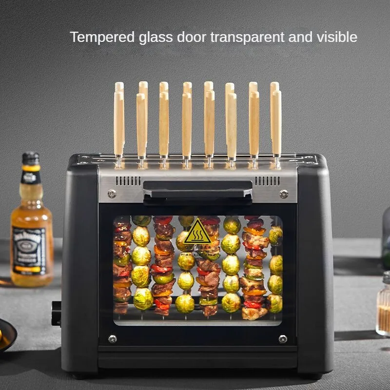 Electric Rotisserie Smokeless 360&deg;automatic Rotation Constant Temperature Anti-scald Grill Mesh Removable Home Electric Grill