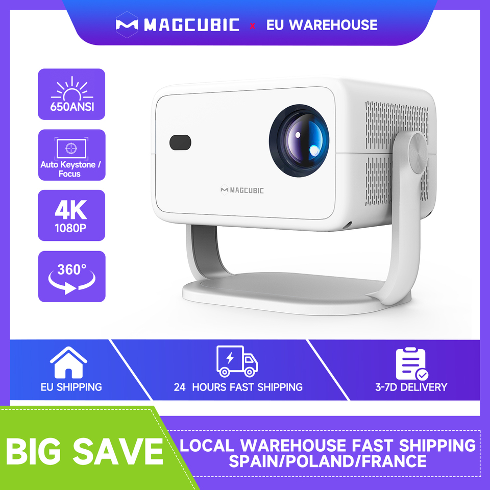 Magcubic Native 1080P 650ANSI 4K Android11 L018 Projector With Auto Keystone Correction Focus Wifi6 BT5.2 Portable Movie Outdoor