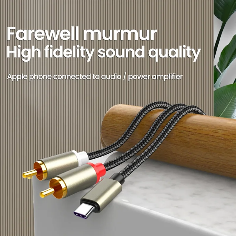 Universal Audio Adapter: 3.5mm Jack to Dual RCA Aux Cable
