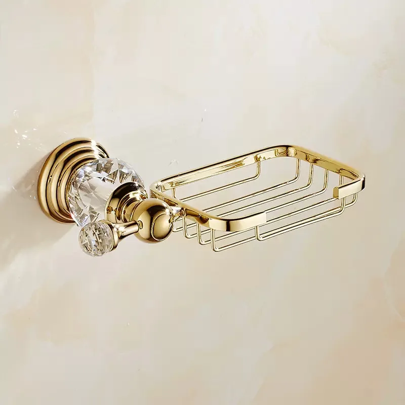 

1PC European Soap Dish Stainless Steel Plated Gold/Silver Soap Rack Box Bathroom Soap Rack Shelf