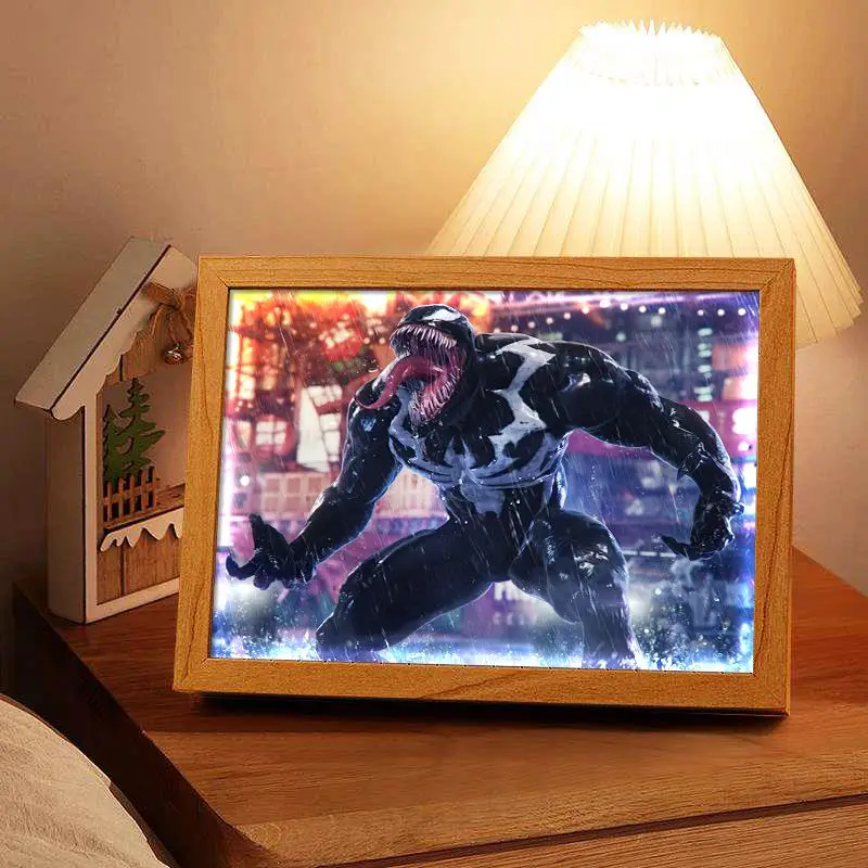 Marvel Venom LED Night Light Wall Decoration Painting Cartoon