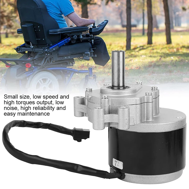 350 W 24 V/48 V 75 U/min/120 U/min Bürstenmotor MY1016Z mit elektromagnetischer Bremse, längerer Welle, Rollstuhl-Gleichstromgetriebe-Bürstenmotor – Detail 4