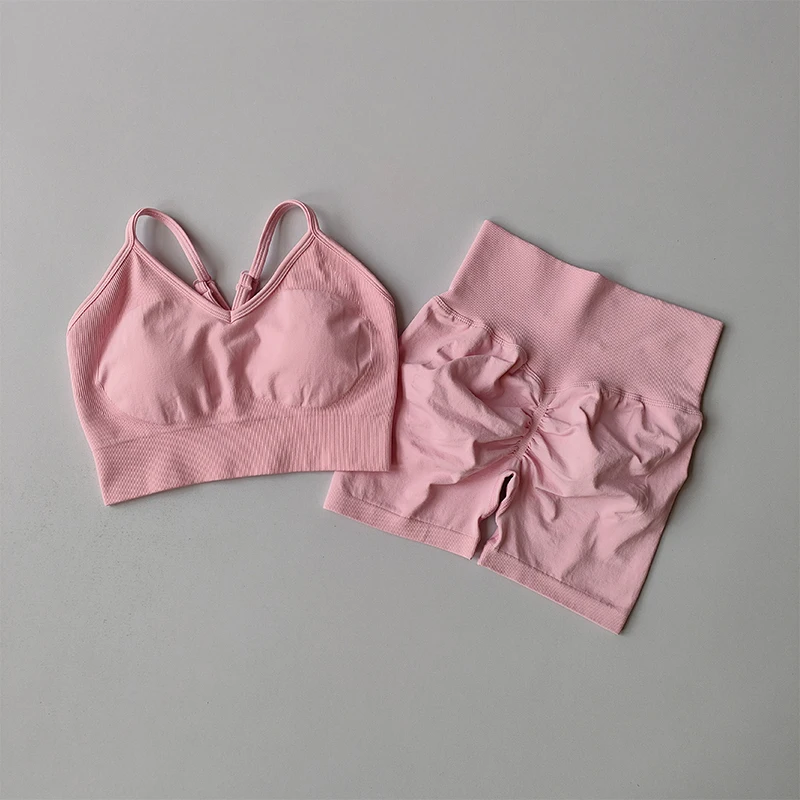 مجموعة شورت اللياقة البدنية لرفع المؤخرة للنساء، م...