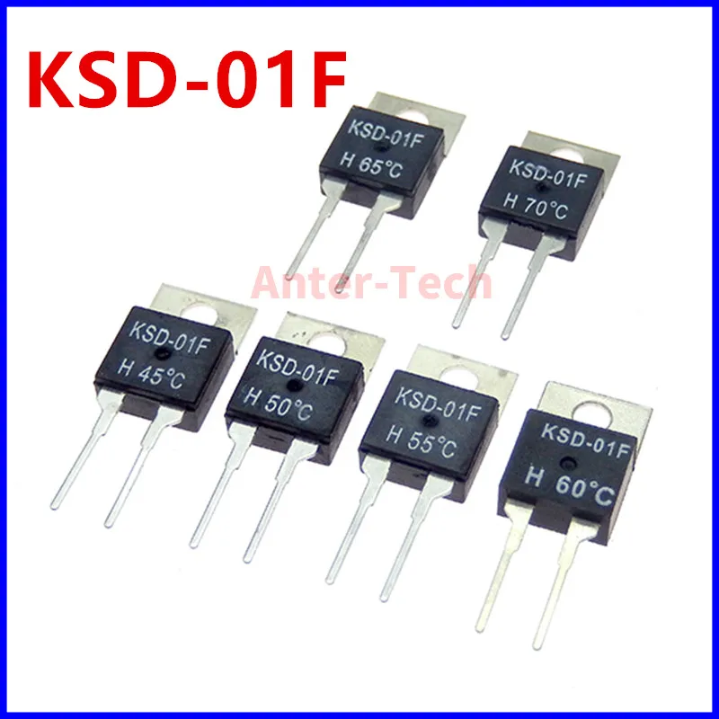 KSD-01F 40  150 섭씨 Derajat 일반적으로 열 보호 장치가 있는 온도 조절기 스위치를 열고 닫습니다. TO-220
