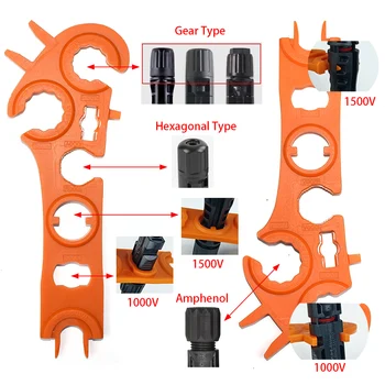 Chiave per connettore solare Chiave per disconnessione Strumento di montaggio per rimozione rilascio per cavo 1000V 1500V Pannello fotovoltaico inverter