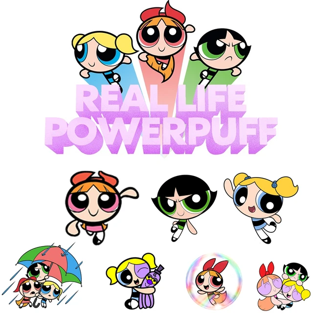 The Powerpuff Girls Cartoon Heat Transfer Stickers for Kids