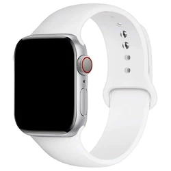 Premium Sports Silicone Band for Smartwatches - Durable & Comfortable Bracelet Strap (2 White)