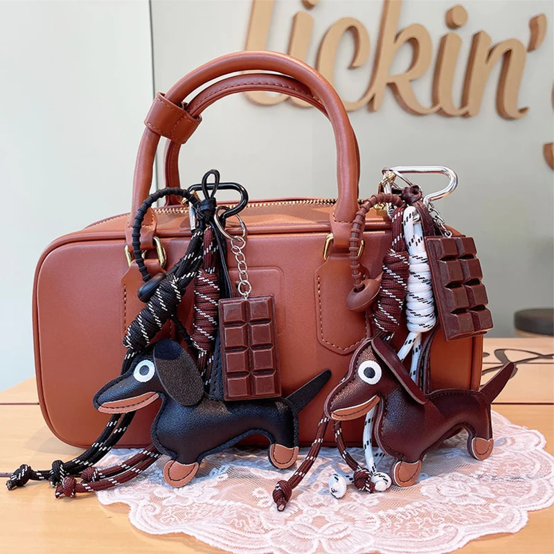 Braided Rope Bag Pendant High-grade Keychain Pendant Style Dachshund Pendant Suitable For Phone Bag Accessories