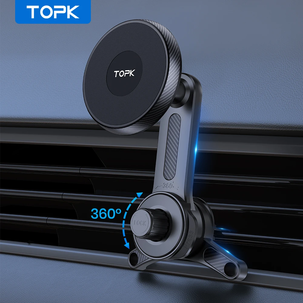 자동차용 TOPK Magsafe 전화 홀더, 자기 전화 자동차 마운트, 에어 벤트..