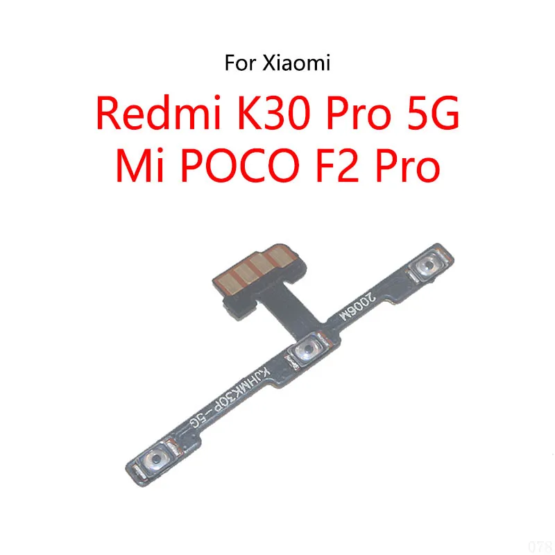 

10PCS/Lot For Xiaomi Redmi K30 Pro 5G / Mi POCO F2 Pro Pocophone Power Button Switch Volume Mute Button On / Off Flex Cable