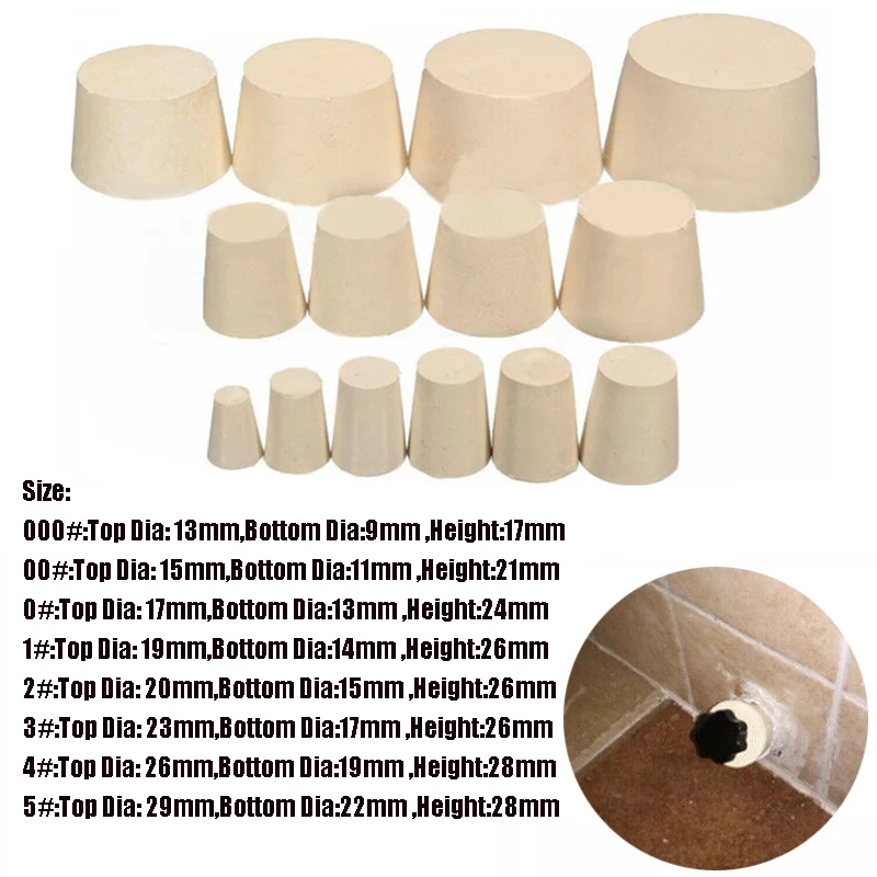 Tapones Cónicos De Silicona 40 Uds - 6mm A 11mm, Para Proteger Roscas En Pintura Y Laboratorio