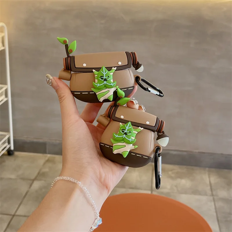 Pack De 3 Fundas De Silicona Para AirPods 1 Y 2 – Diseños Divertidos De Comida (Vaselina, KitKat Y Doritos) Con Llavero