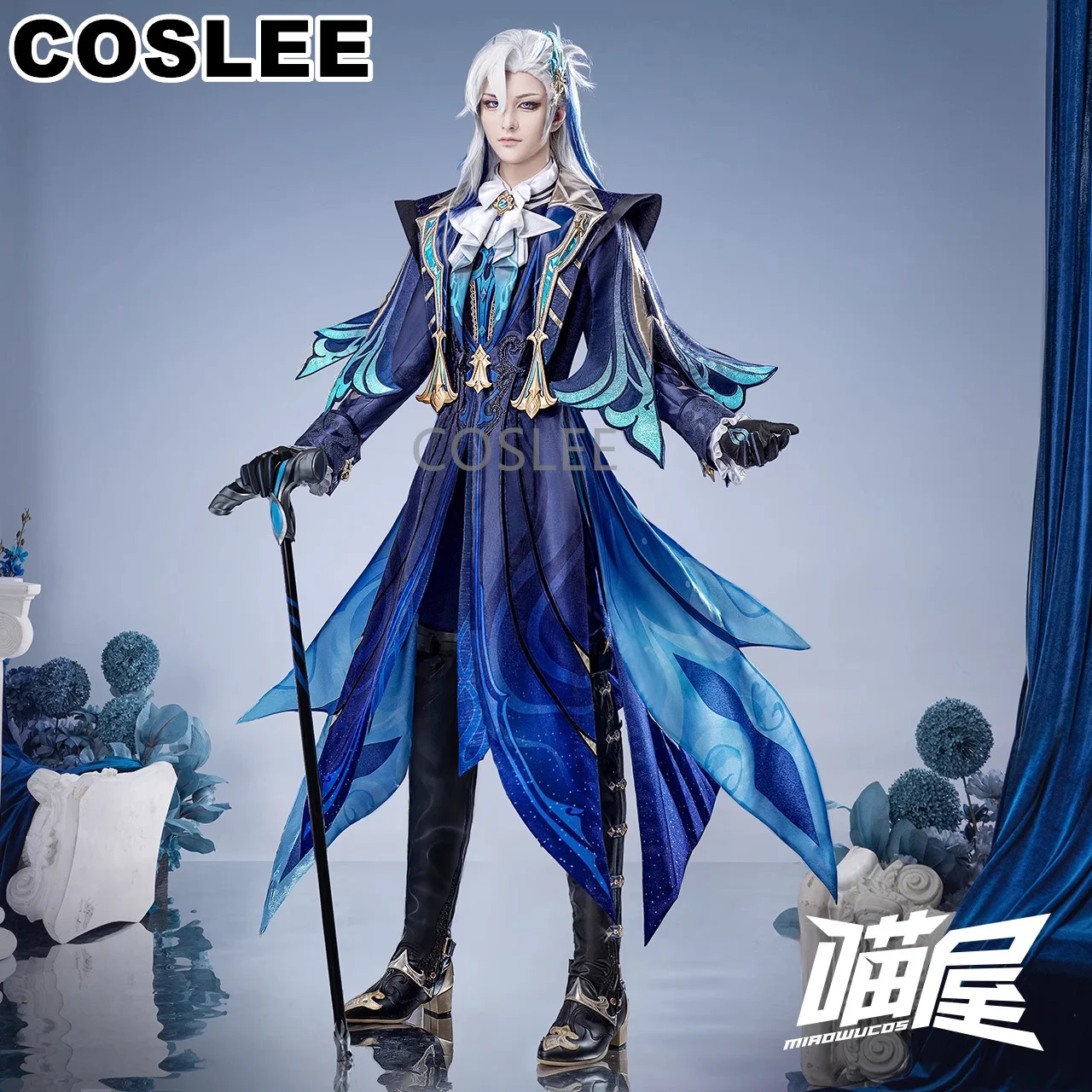 

COSLEE Judge Neuvillette Cosplay Costume Genshin Impact Cosplay Handsome Game Suit Uniform Halloween Party Outfit Men New