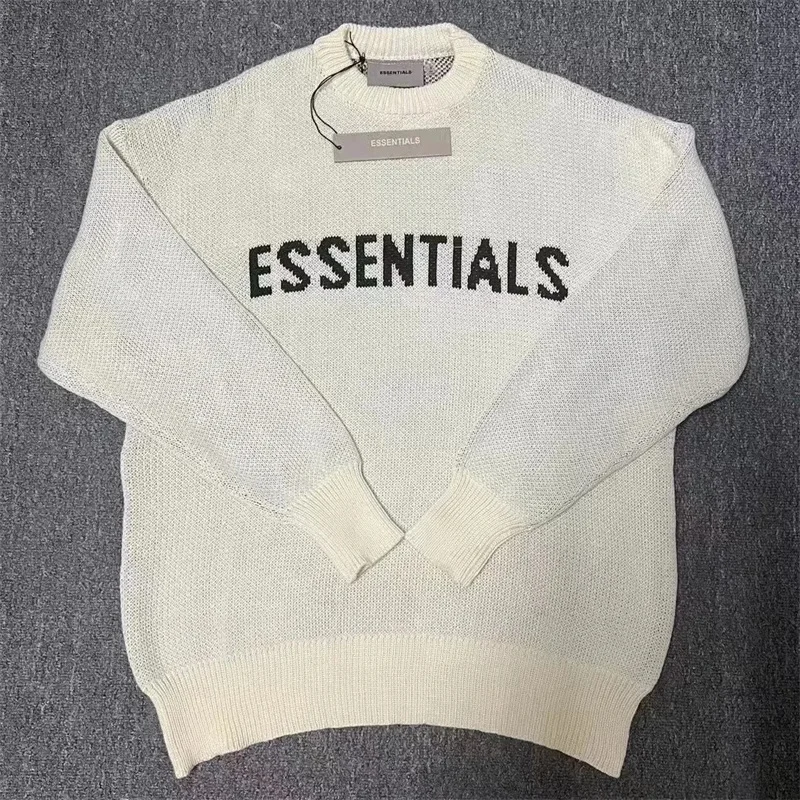 

Heavy Fabric Essentials Sweaters Men Women Autumn Winter Simples Fashion All-match Crewneck Pullovers Men Women ESSENTIALS Tops