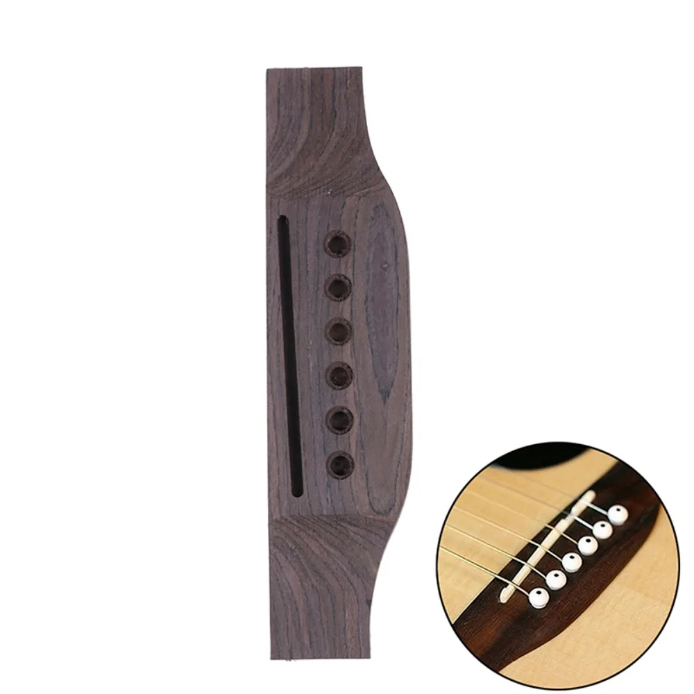 

Saddle Thru Guitar Bridge for Acoustic Guitar, Rosewood Accessories, 1Pc