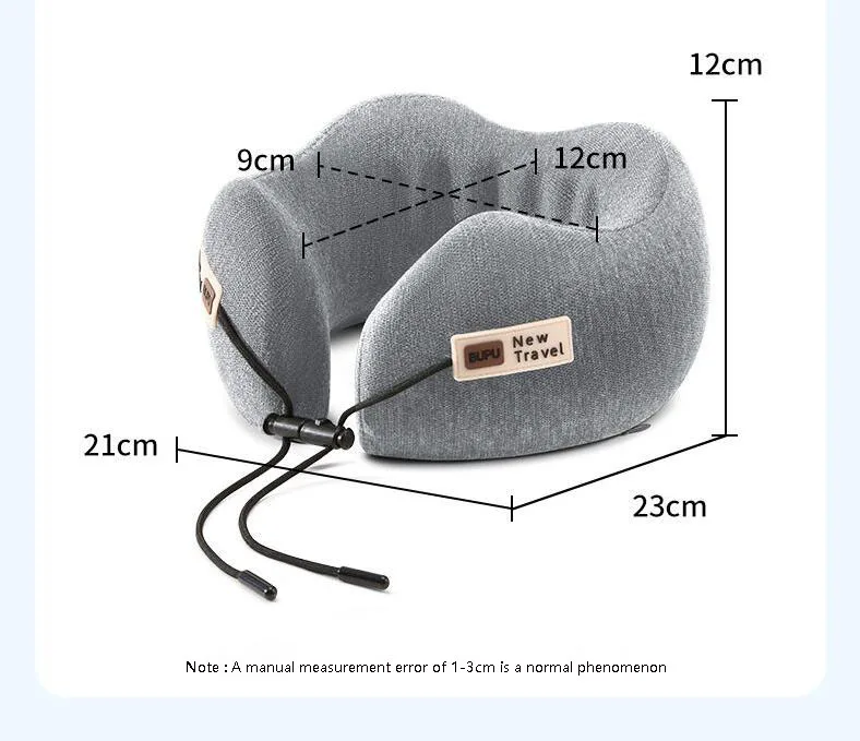 U Shaped Memory Foam Neck Pillows Soft Slow Rebound Space Travel Pillow Sleeping Airplane Car Pillow Cervical Healthcare Supply 5