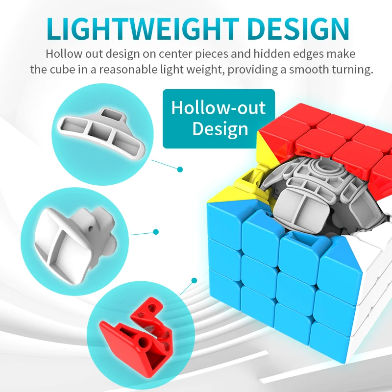 MoYu Meilong4 4x4x4 Magic Cube Meilong Stickerless Speed Cube Puzzle Children Gift Adult Educational Professional Fidget Toys