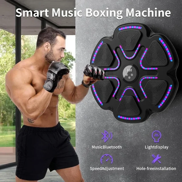 2025 Smart Bluetooth Music Boxing Machine with Integrated Boxing Gloves for Home Office Gym Fitness Training Interactive WallMo 2