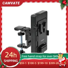 

CAMVATE Quick Release V-Mount Power Supply BP Battery Splitter + C Clamp With 1/4"-20 Female Threads + Cool Cheese Battery Plate