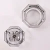 Acrylic Powder Liquid Cup Crystal Glass  Nail Lid Dappen Dish Pen Clean Bowel Butterfly Cover Rhinestone Power Storage Container 4