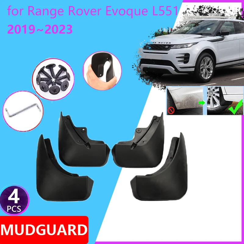 4X Per Range Rover Evoque L551 2019 2020 2021 2022 2023 Parafanghi Ruote Posteriori Paraspruzzi Paraspruzzi Paraspruzzi Accessori Per Lo Styling Dell'