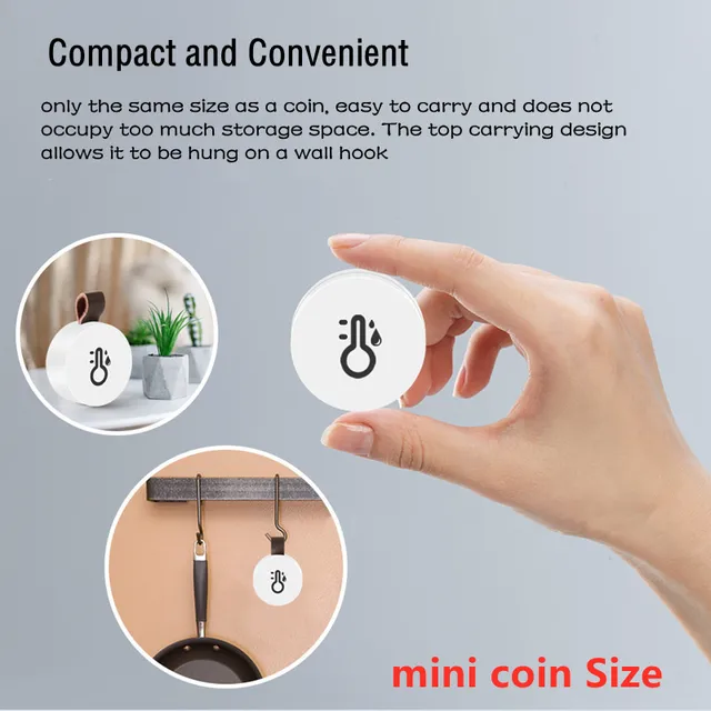 Mini Hőmérő Higriller Otthoni Vezeték Nélküli Beltéri Digitális Hordozható Hőmérséklet Páratartalommérő - Image 3