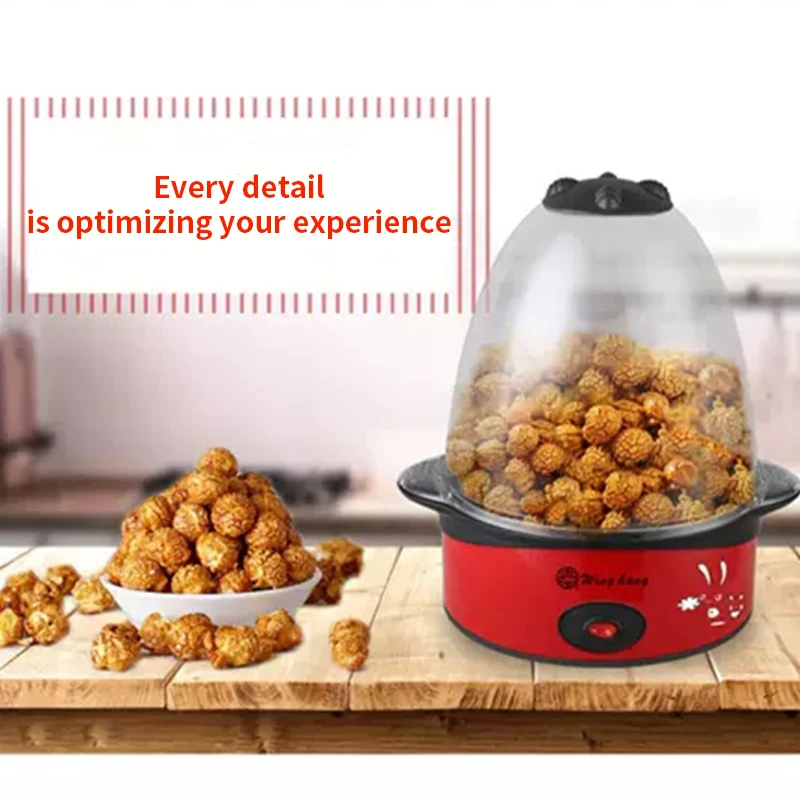220V Popcorn Machine Mini High Efficiency Popcorn Machine Home Appliances Fully Automatic Home Kitchen Snack Making popcorn popper