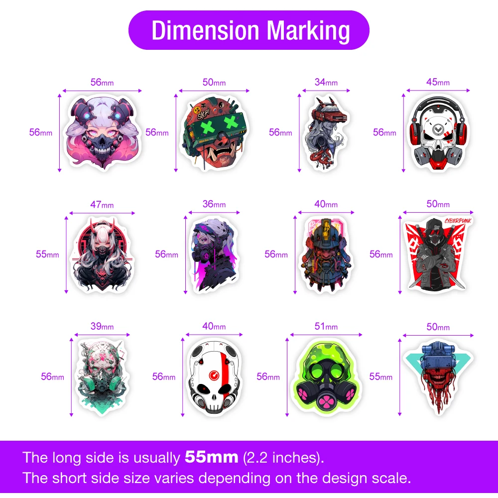 Cool Cyberpunk Avatar Stickers Art Tattoo DIY Toys Gift Decorative Scrapbook Junk Journals Laptop Luggage Bottles Waterproof cartoon stickers decorative stickers self adhesive stickers custom stickers stationery stickers anime stickers adhesive stickers decorative labels stickers diy scrapbooking accessories
