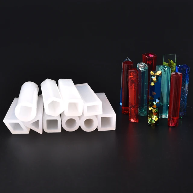 Resin Silicone Mold Square Cylinder Molds Craft Epoxy Mould Jewelry Making  Kit