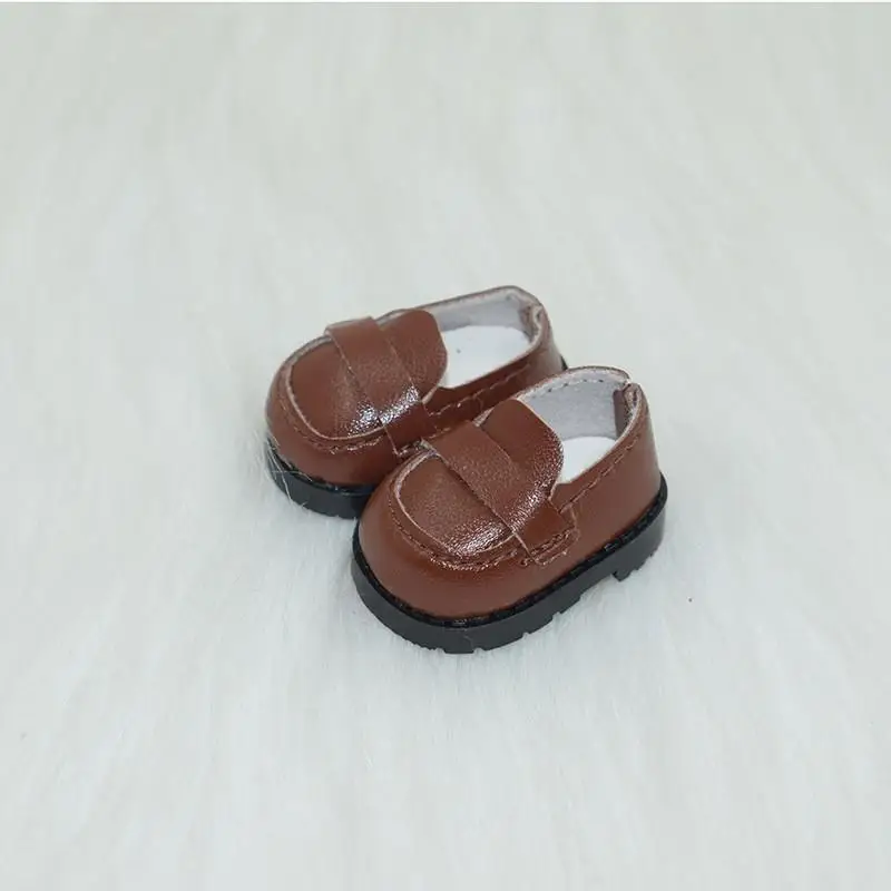 Labubu Doll Leather Finger Shoes (Brown, 3.8 x 2.3 cm)