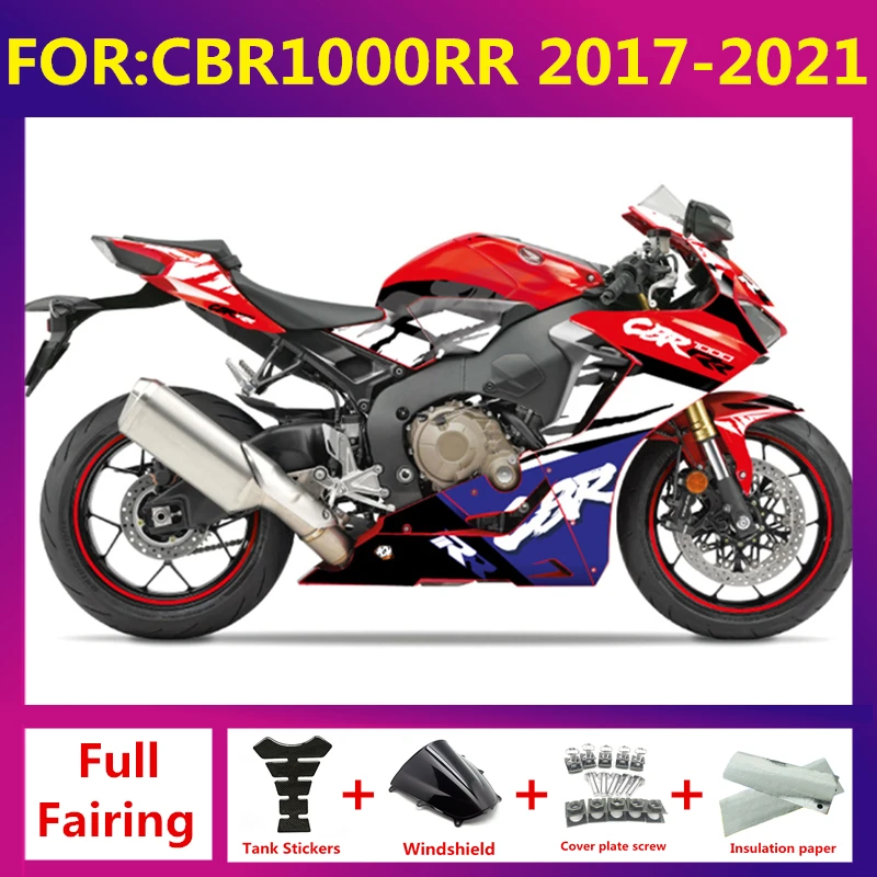 

New ABS Motorcycle Fairings Kits Fit for CBR1000RR CBR1000 RR 2017 2018 2019 2020 2021 bodywork full fairing kit set red white
