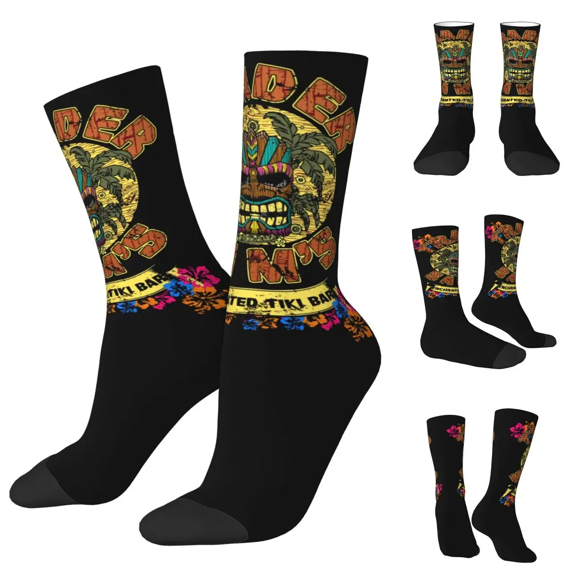 Trader Sam's Tiki Bar Trader Sams Men and Women printing Socks,Motion Applicable throughout the year Dressing Gift