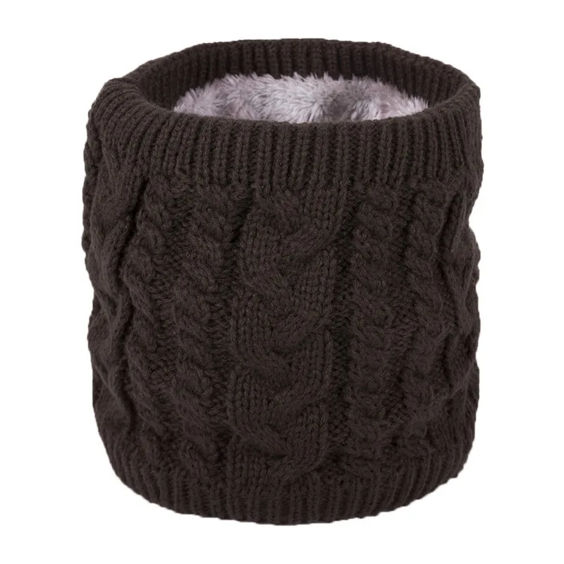 

New Fashion Unisex Winter Autumn Warm Ring Women Knitted Scarf Bandana Solid Scarf Fleece Men Headband Neck Scarf Shawl