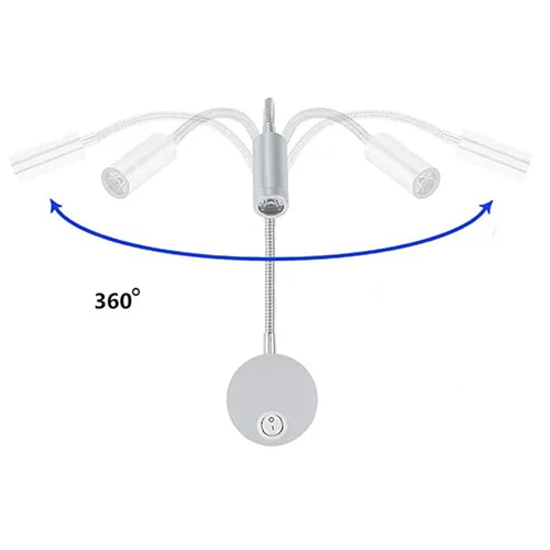 침대 옆 작업 서재 독서 램프 벽 램프, Sconces 3W LED 책 램프, 벽 야간 조명 기구, 스팟 LED EU US 플러그 코드 3