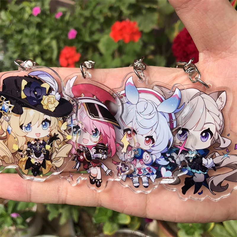 Anime Cosplay Accessories Genshin Impact Clorinde Neuvillette Sigewinne Navia Freminet Keychain Backpack Pendant Prop Badge