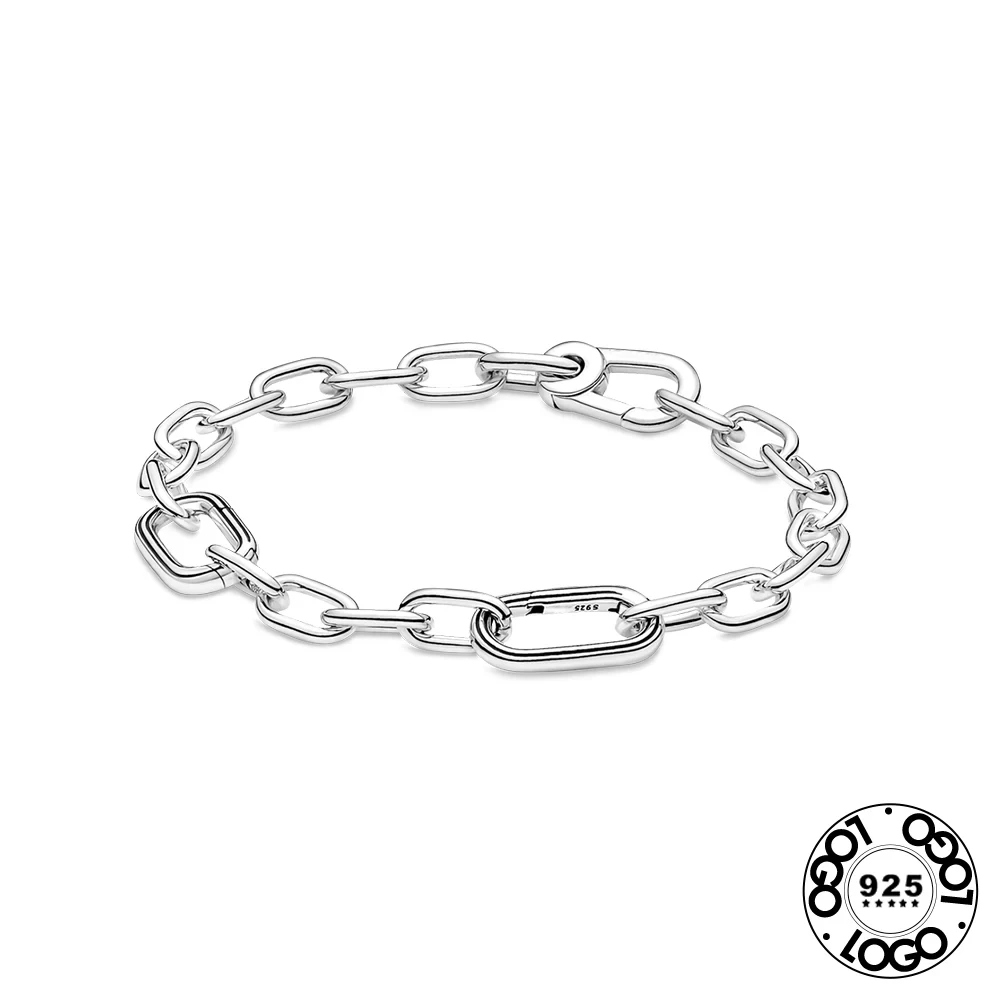 925 Sterling Silver, Pearl ME, Snake Chain, for Original Packaging With Logo Charm, Rose Gold Bracelet, Women's Jewelry, Gift