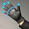 Men Business Driving Gloves Cycling Sheepskin Leather Winter Full Finger Touch Screen Brown Riding Motorcycle Business  Gloves 3