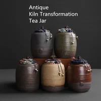 Mini Sealed Pu'er Dried Fruit Storage Jar Portable Travel Tea Storage Box Tank Container Chinese Style Retro Ceramic Tea Caddy 1