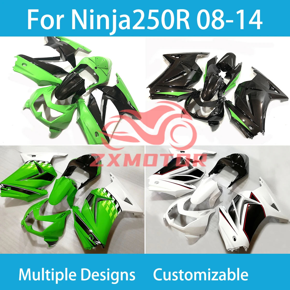 

Крутой комплект обтекателей для Kawasaki Ninja250R 08 09 10 11 12 13 14 Обтекатели для кузова мотоцикла Ninja 250R 2008-2011 2012 2013 2014