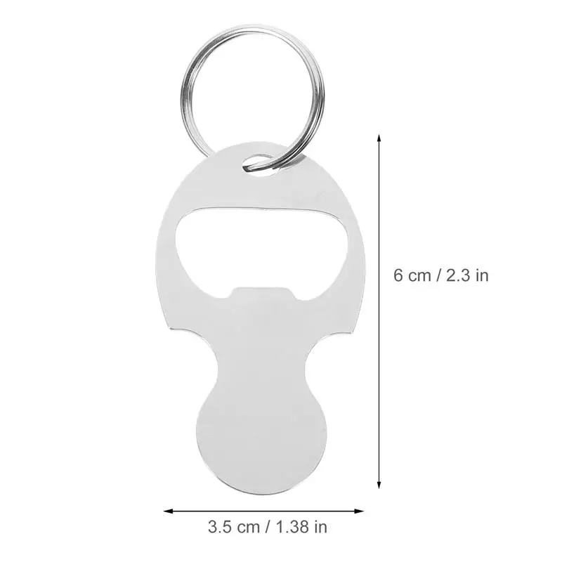 6pcs Shopping Trolley Token Shopping Cart Key Chain Convenient Bottle Opener Token Keychain Shopping Cart Token Metal Cart Coin 2