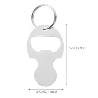 6pcs Shopping Trolley Token Shopping Cart Key Chain Convenient Bottle Opener Token Keychain Shopping Cart Token Metal Cart Coin 2