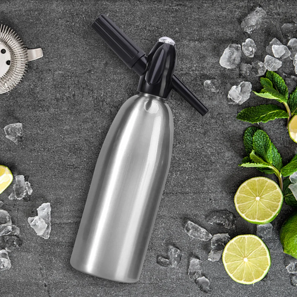 Soda Siphon Bottle Multifunction Soda Water Generator Aluminum Water Bubble Generator Carbonated Maker for Home Bar Club
