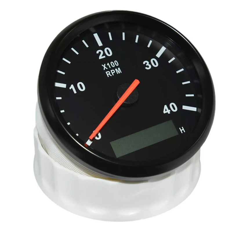 

9-32V Diesel Engine Tachometer Gauge W/LCD Hourmeter Waterproof Universal for Car Boat Truck 85MM 0-4000RPM