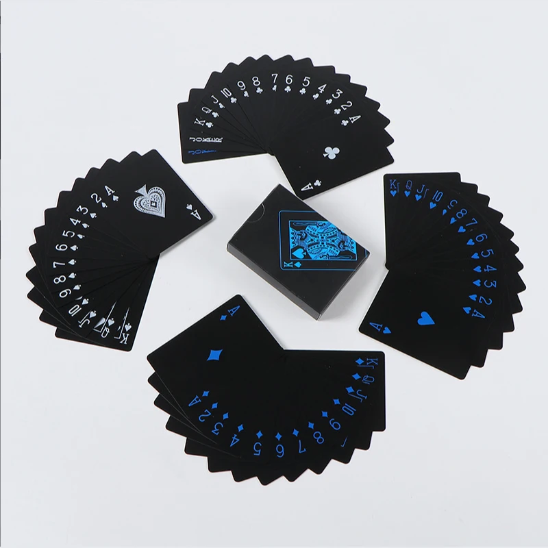 Black and Blue Plastic Playing Cards Durable Waterproof for Home Party plastic playing cards,playing cards