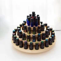 39 Slots Three Layers Essential Oil Storage Box Circle Wooden Case Aromatherapy Organizer Solid Wood Display Stand 1